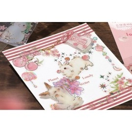 Assorted Kawaii Animal Stationery Stickers Shiba Inu Rabbit Cat Bear PET Labels Aesthetic Decor Laptop Scrapbooking Sketchbook